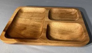 Plateau en acacia massif