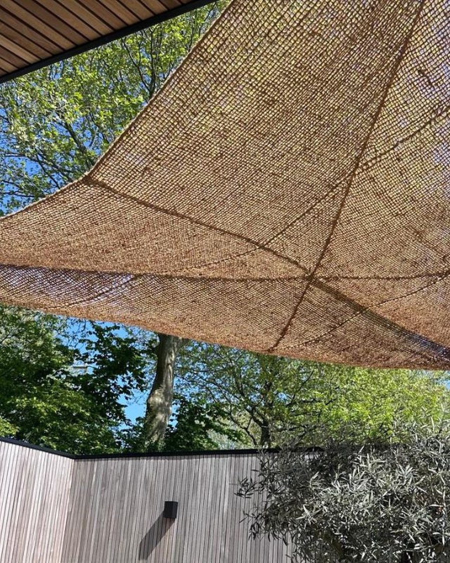 Plafond d'ombrage coco en fibre de coco tissée