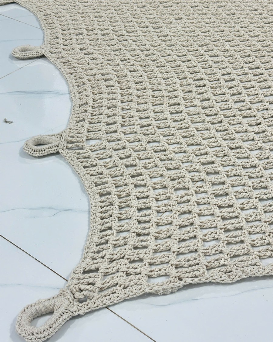 Voile d'ombrage macramé carrée